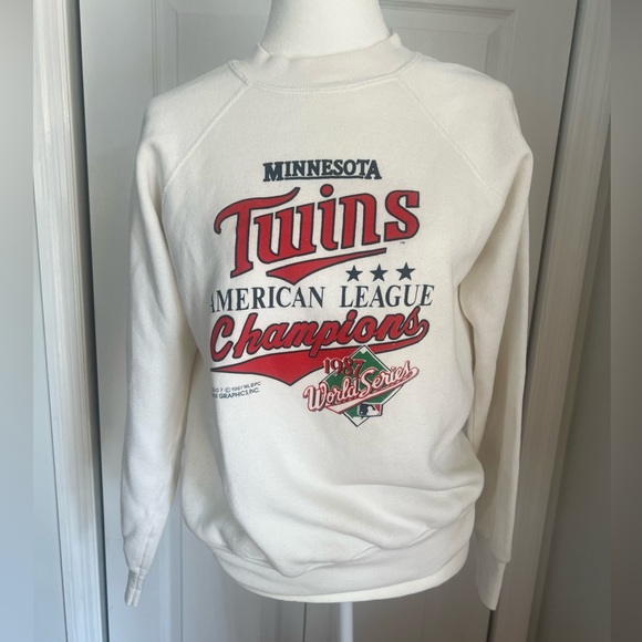 Minnesota Twins 1987 AL Champions Crewneck Sweatshirt Small World Series Vtg MLB - Picture 1 of 12